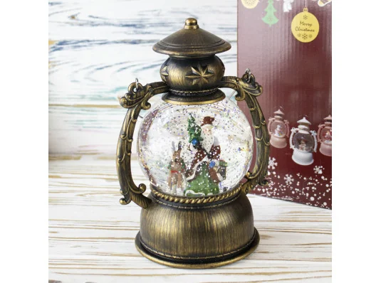 Фонарь Новогодний LED музыкальный 21см 1293201 на батарейках и USB купить в интернет магазине подарков ПраздникШоп