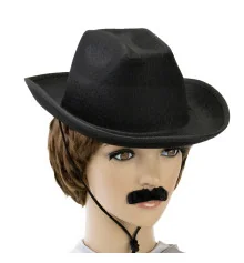 Шляпа детская Ковбой фетр (черная) купить в интернет магазине подарков ПраздникШоп