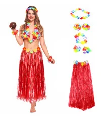 Карнавальный костюм Гавайский (красный) купить в интернет магазине подарков ПраздникШоп