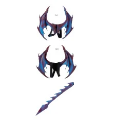 Костюм Косплей Дракон крылья и хвост (фиолетовый) купить в интернет магазине подарков ПраздникШоп