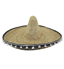 Шляпа Сомбреро солома 55см с кисточками купить в интернет магазине подарков ПраздникШоп