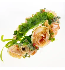 Украинский веночек объемный на голову Августа 13706 купить в интернет магазине подарков ПраздникШоп