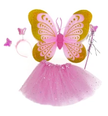 Набор Бабочки Карнавальный с юбкой 50х38см (розовый) купить в интернет магазине подарков ПраздникШоп