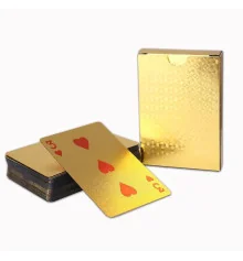 Карты игральные пластиковые (золотые) купить в интернет магазине подарков ПраздникШоп
