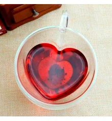 Чашка с двойными стенками Сердце 180 ml купить в интернет магазине подарков ПраздникШоп