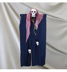 Декор для хэллоуина Призрачный Череп (125см) темно синий с пеплом розы 1 купить в интернет магазине подарков ПраздникШоп