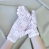 Перчатки кружевные 22см (белые)