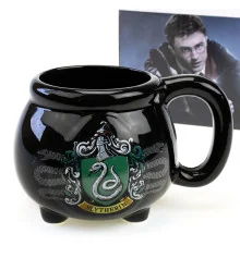Кружка Гарри Поттер Котелок с гербом Слизерин купить в интернет магазине подарков ПраздникШоп