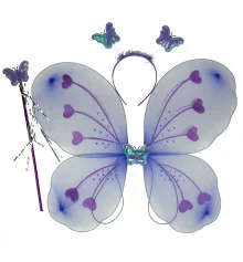 Набор Бабочки Карнавальный 50х38см (фиолетовый) купить в интернет магазине подарков ПраздникШоп