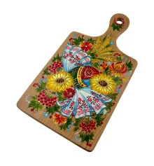Доска кухонная «Тепло Солнца» ручная роспись (36.5×19.5×1.5 см) купить в интернет магазине подарков ПраздникШоп