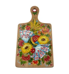 Доска кухонная «Тепло Солнца» ручная роспись (36.5×19.5×1.5 см) купить в интернет магазине подарков ПраздникШоп
