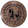 Тарілка бронзова настінна «Слон» (d-49 см)