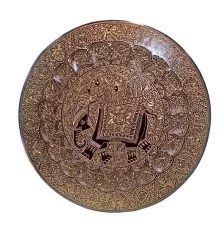 Тарелка бронзовая настенная «Раджа на слоне» (58 см) купить в интернет магазине подарков ПраздникШоп