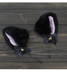 Ушки Кошки аниме (черные) купить в интернет магазине подарков ПраздникШоп