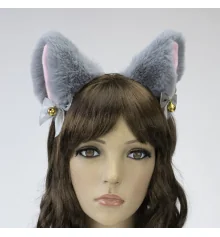 Ушки Кошки аниме (серые) купить в интернет магазине подарков ПраздникШоп