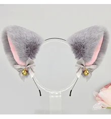 Ушки Кошки аниме (серые) купить в интернет магазине подарков ПраздникШоп