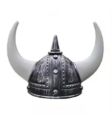Шлем Варяга с рогами (серебро антик) купить в интернет магазине подарков ПраздникШоп