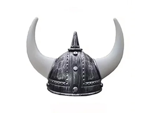 Шлем Варяга с рогами (серебро антик) купить в интернет магазине подарков ПраздникШоп