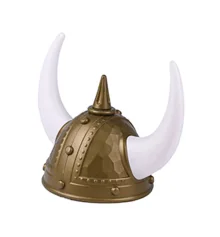 Шлем Варяга с рогами (золотой) купить в интернет магазине подарков ПраздникШоп