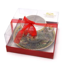 Чашка фарфор (210 мл) (ACS86-5) «Зеленая ива» (h-6 см купить в интернет магазине подарков ПраздникШоп