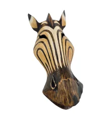 Маска «Зебра» расписная деревянная (30×11×3.5 см) купить в интернет магазине подарков ПраздникШоп