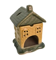 Аромалампа керамическая «Домик» зеленая крыша (12.8×10×11 см) B купить в интернет магазине подарков ПраздникШоп