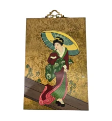 Картина «Гейша с зонтом» (30×20×0.9 см) купить в интернет магазине подарков ПраздникШоп