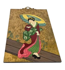 Картина «Гейша с зонтом» (30×20×0.9 см) купить в интернет магазине подарков ПраздникШоп