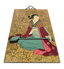 Картина «Гейша с музыкальным инструментом» (30×20×0.9 см) купить в интернет магазине подарков ПраздникШоп