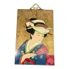 Картина «Гейша с веером» (30×20×0.9 см)