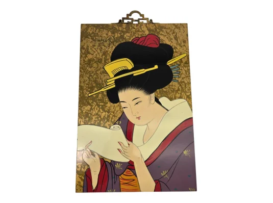 Картина «Гейша со свитком» (30×20×0.9 см) купить в интернет магазине подарков ПраздникШоп