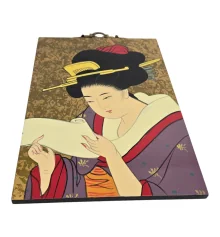 Картина «Гейша со свитком» (30×20×0.9 см) купить в интернет магазине подарков ПраздникШоп