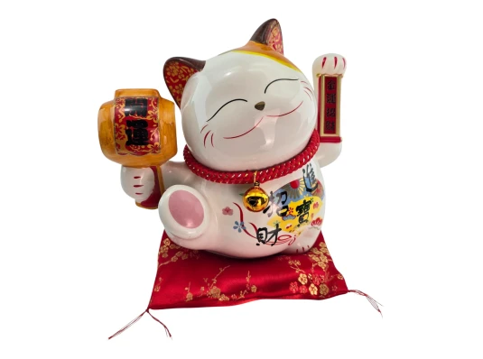 Кот Манэки-Нэко керамический купить в интернет магазине подарков ПраздникШоп