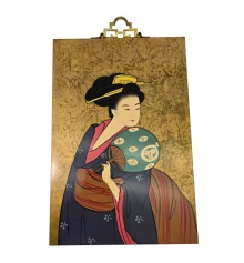 Картина «Гейша с круглым веером» (30×20×0.9 см) купить в интернет магазине подарков ПраздникШоп