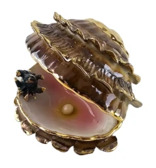 Жемчужина фарфоровая коричневая (8.5×6×6 см) купить в интернет магазине подарков ПраздникШоп