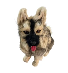 Собака (натуральный мех) (27×24×10 см) купить в интернет магазине подарков ПраздникШоп