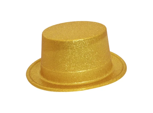 Шляпа Цилиндр блестящая (золото) купить в интернет магазине подарков ПраздникШоп