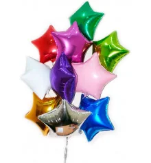 Фольгированные звезды с гелием 18"/45 см, 7 цветов купить в интернет магазине подарков ПраздникШоп