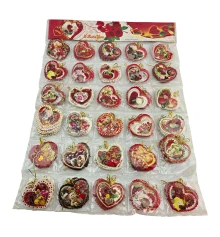 Валентинки «Сердечки» (набор 240 штук) (7×6 см) купить в интернет магазине подарков ПраздникШоп