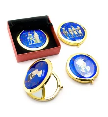 Зеркальце косметическое «Египет» золото (d-7 см) (в коробке + чехольчик)23947 купить в интернет магазине подарков ПраздникШоп