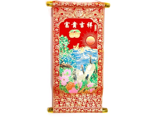 Панно красное «Журавли» (20×40 см) купить в интернет магазине подарков ПраздникШоп