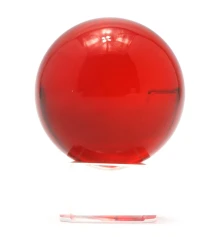Шар хрустальный на подставке красный (4 см) купить в интернет магазине подарков ПраздникШоп