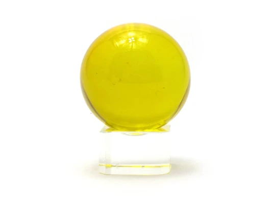 Шар хрустальный на подставке желтый (4 см) купить в интернет магазине подарков ПраздникШоп