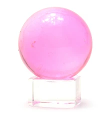 Шар хрустальный на подставке розовый (4 см) купить в интернет магазине подарков ПраздникШоп