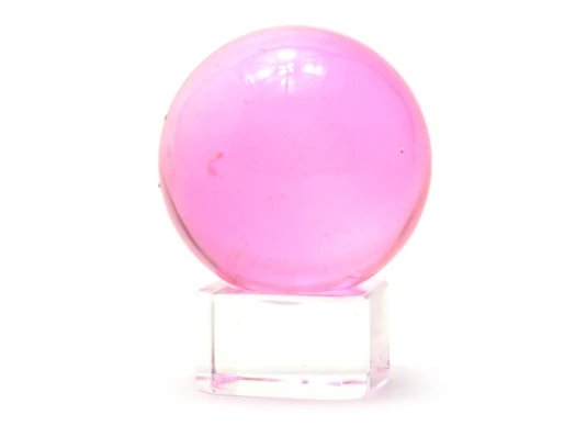 Шар хрустальный на подставке розовый (4 см) купить в интернет магазине подарков ПраздникШоп