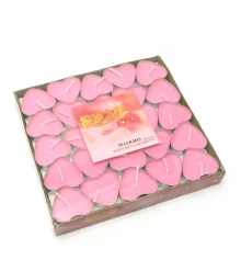 Свечи «Сердечки» розовые (набор 50 штук) (17×16×2 см) купить в интернет магазине подарков ПраздникШоп