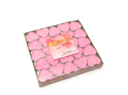 Свечи «Сердечки» розовые (набор 50 штук) (17×16×2 см) купить в интернет магазине подарков ПраздникШоп