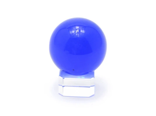 Шар хрустальный на подставке синий (4 см) купить в интернет магазине подарков ПраздникШоп