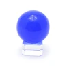 Куля кришталева на підставці синя (4 см)