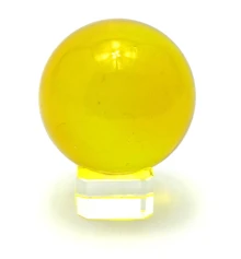 Шар хрустальный на подставке желтый (5 см) купить в интернет магазине подарков ПраздникШоп